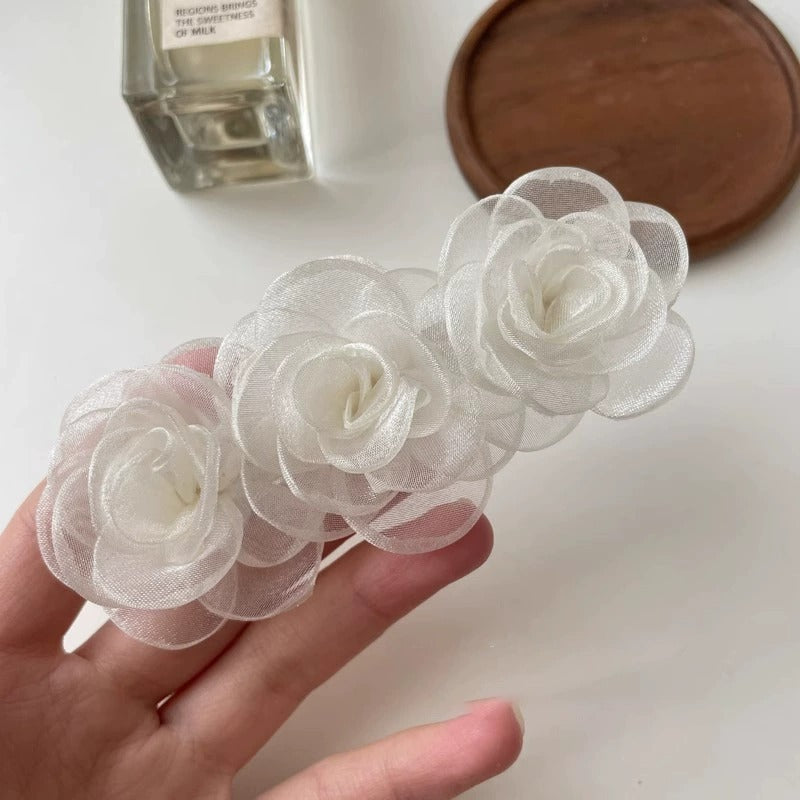 Rose Hairclip: Chiffon