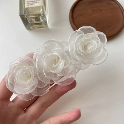 Rose Hairclip: Chiffon