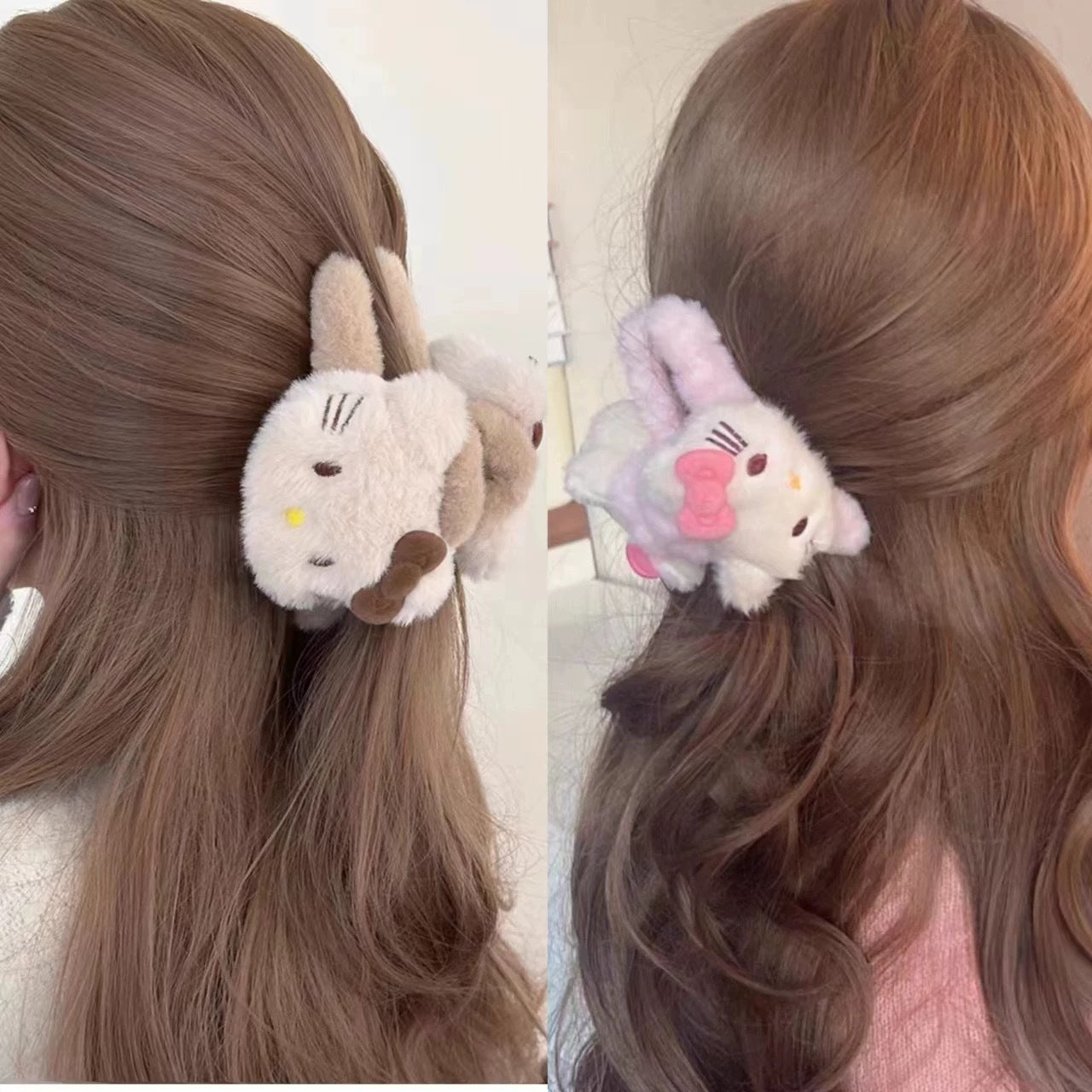 Hello Kitty Plushy Hairclaws: Coffee