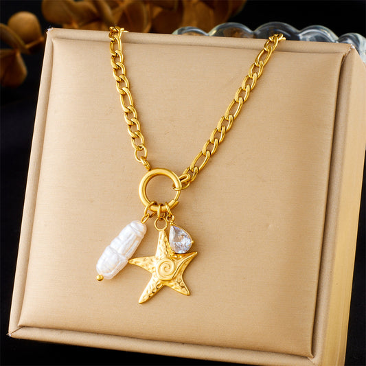 CN15: 18K Gold Plated Premium Stainless Steel Charm Necklace