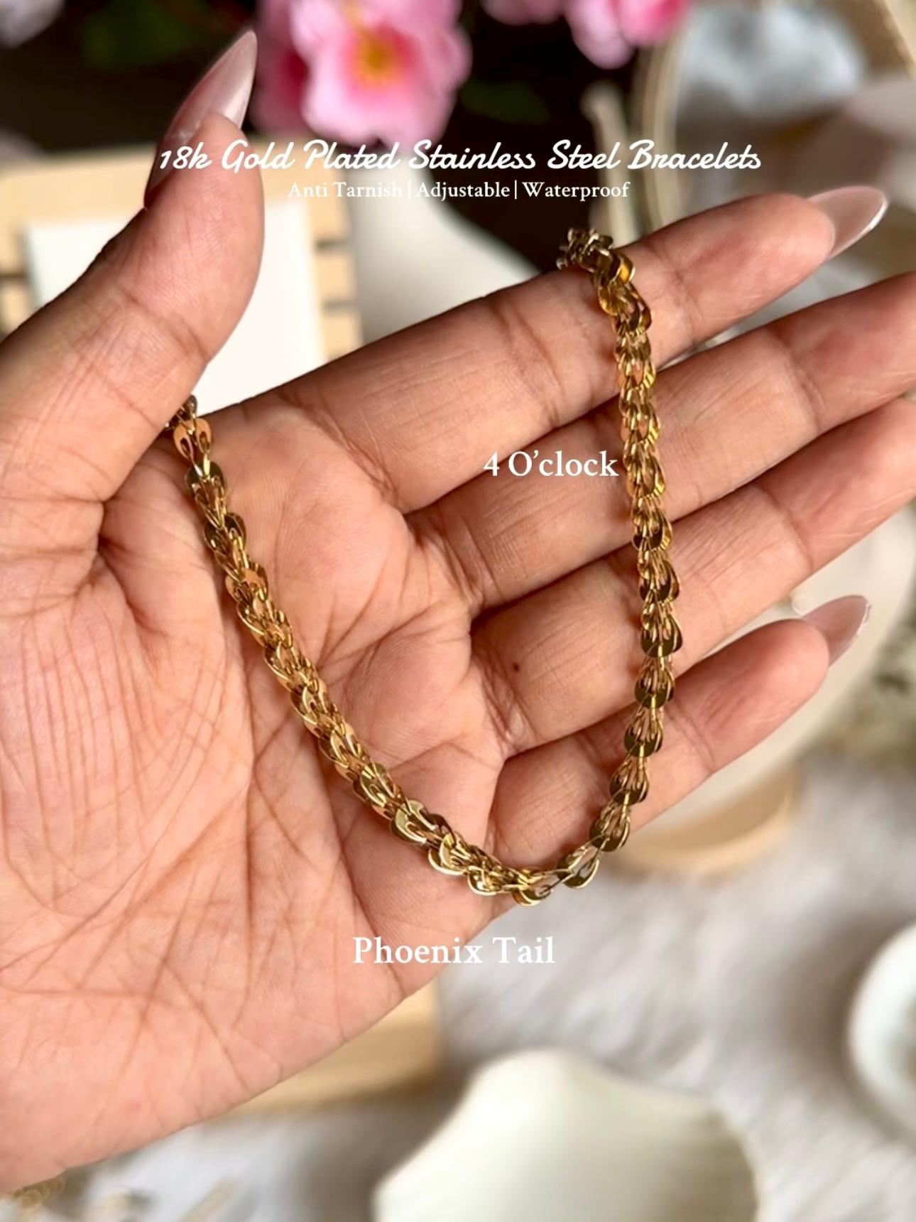 B17⚜️18k Gold Plated Stainless Steel Bracelet: Phoenix Tail✨