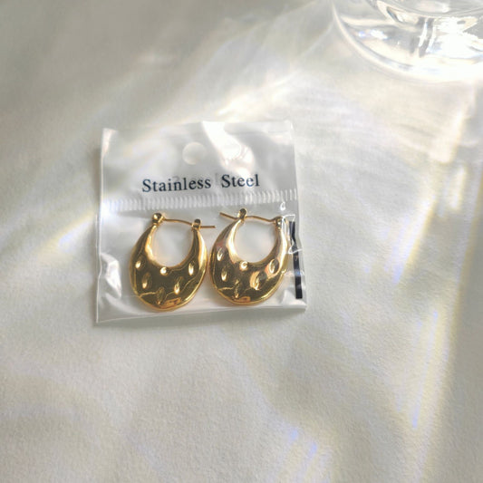 GE74: 18K Gold Plated Stainless Steel Ear Hoops