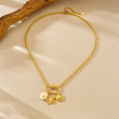 CN46: 18K Gold Plated Premium Stainless Steel Charm Necklace