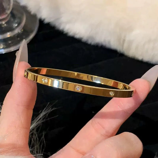 CB54: 18k Gold Plated Premium Stainless Steel Cuff Bangles