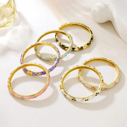 ✨🦢VC129: Vintage Victorian Enamel Bangles : Regal Beauty🌸🕯️