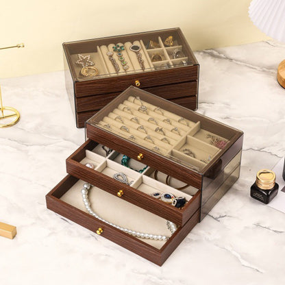 Big Jewelry Organiser: Walnut Brown