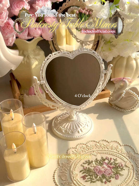 M06: Vintage Mirror: Vintage Heart Shape