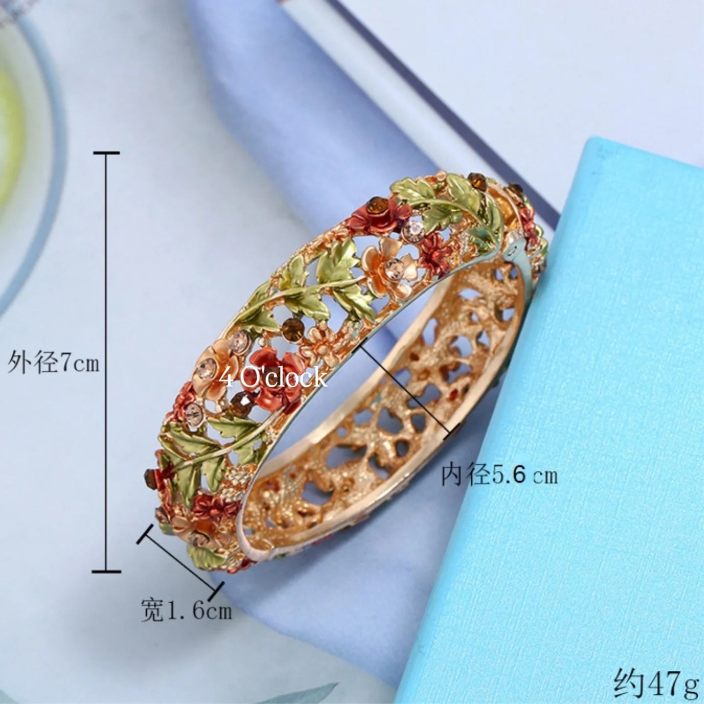 ✨🦢VC206: Vintage Victorian Enamel Bangles : Golden Hour 🌸🕯️