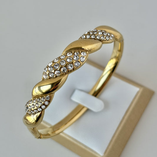 CB23: 18k Gold Plated Premium Stainless Steel Cuff Bangles