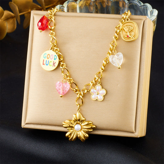 CN07: 18K Gold Plated Premium Stainless Steel Charm Necklace