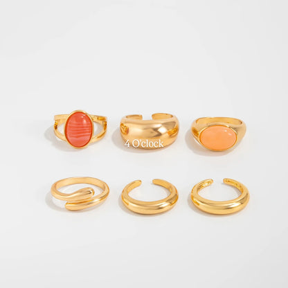 ✨RS102: Maximalistic Finger Ring Sets (Golden) - 6pcs (not adjustable)