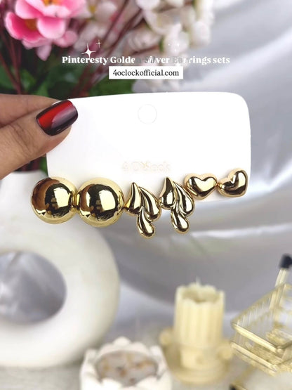 Golden Earrings sets: 17