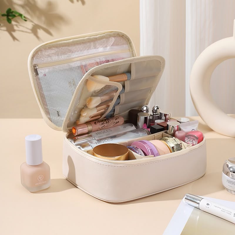 OG35: Makeup Organizer Bag: Ivory White