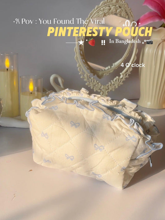 11. Pinteresty Makeup Bag: Blue Bow (1pc)