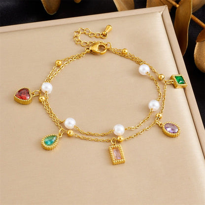 BN25: 18K Gold Plated Premium Stainless Steel Charm Bracelet