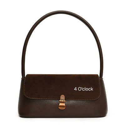 Leather Shoulder Bag: Brown