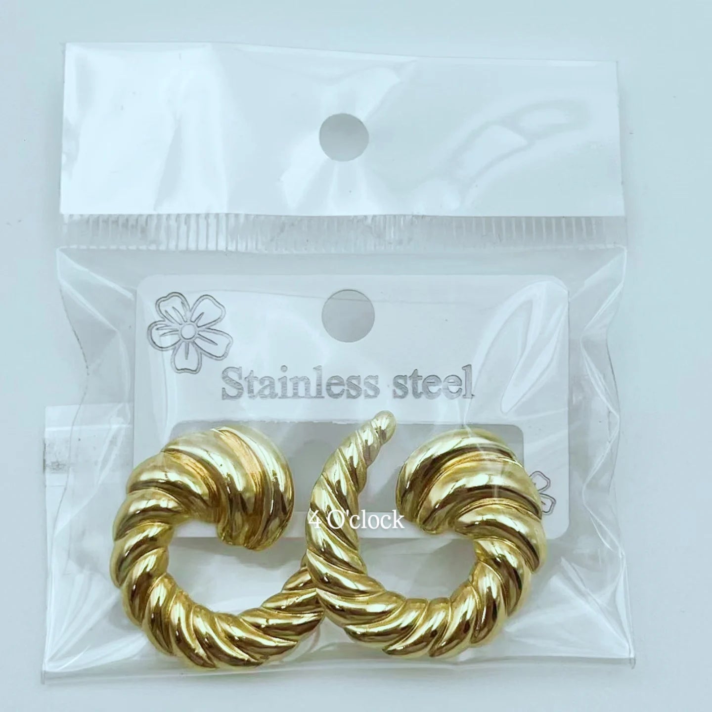 GE08: 💫Stainless Steel Earrings: Twisted Wire 💫