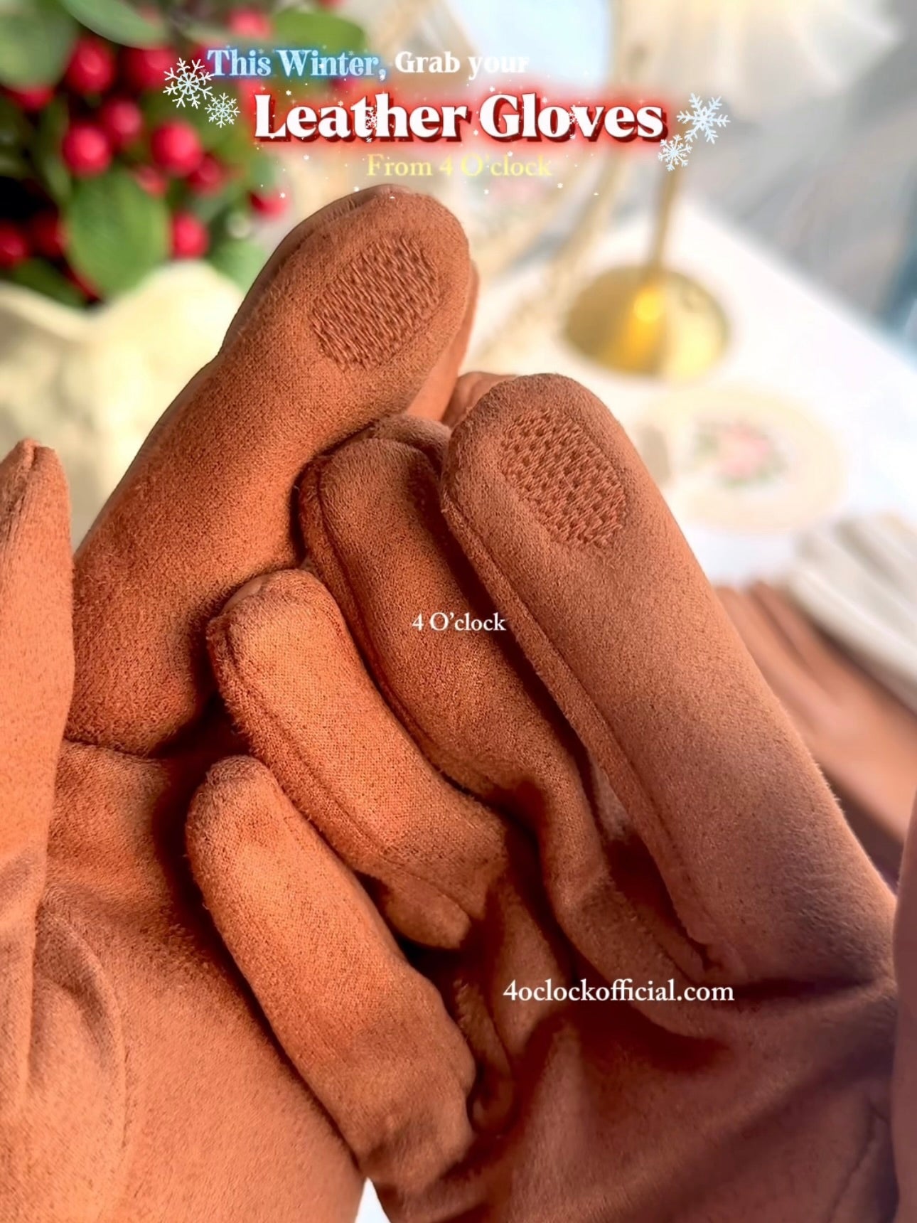 Leather Hand Gloves: Caramel