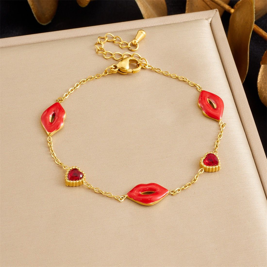 BN26: 18K Gold Plated Premium Stainless Steel Charm Bracelet