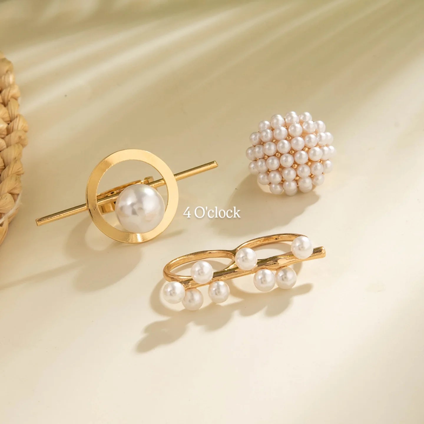 ✨RS81: Maximalistic Finger Ring Sets (Golden) - 3pcs (Adjustable-Non adjustable mixed sizes)