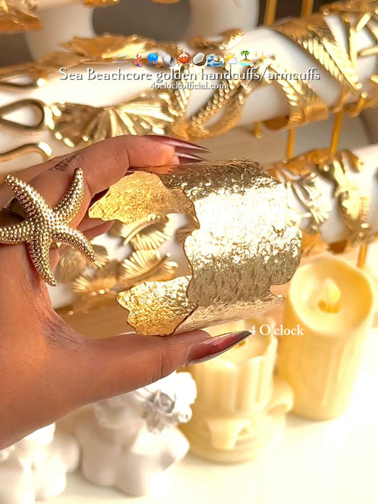 ✨HC15: Handcuff for Stack: Gold Irregular Bracelet ✨