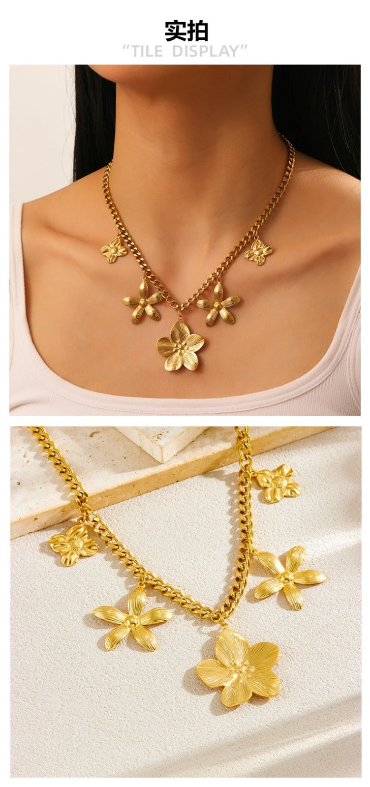 CN08: 18K Gold Plated Premium Stainless Steel Charm Necklace