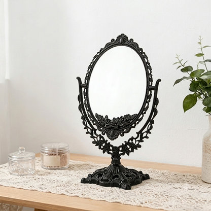 M25: Vintage Mirror: Vintage Oval: Black
