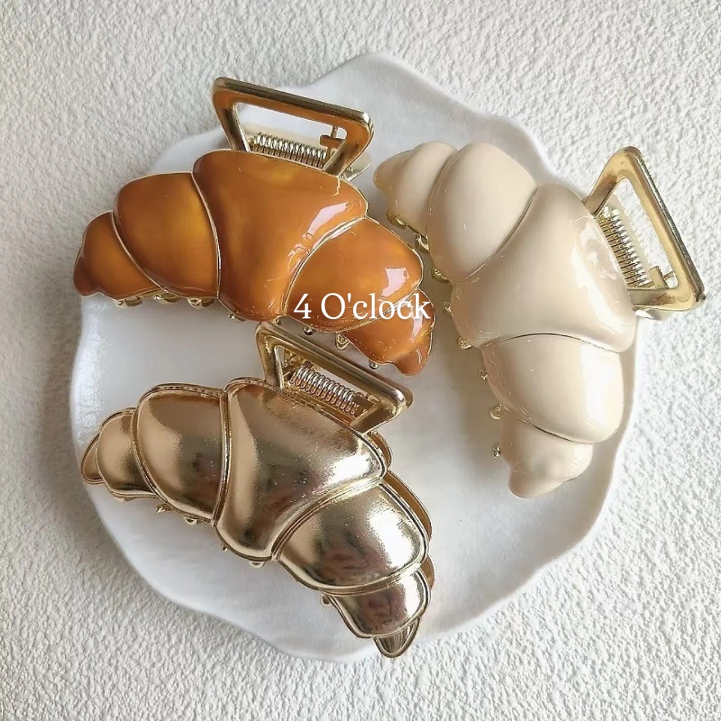 Pinteresty Croissant Hair Claws: Golden