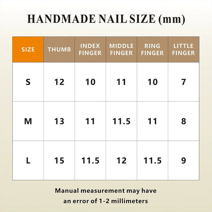 N30: Press On Nails: Sakura Empress. Size M (10 Pcs) - With 12pcs FREE glue stickers.