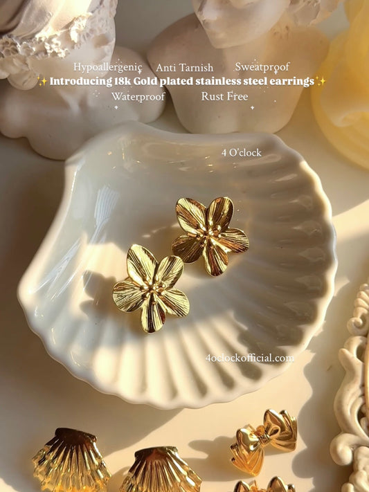 GE18: Stainless Steel Earrings: Sakura