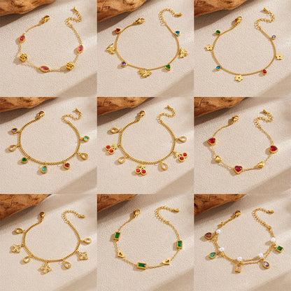 BN19: 18K Gold Plated Premium Stainless Steel Charm Bracelet