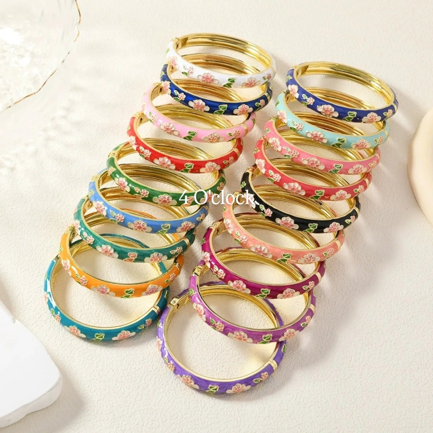 ✨🦢VC181: Vintage Victorian Enamel Bangles : Fiorene 🌸🕯️