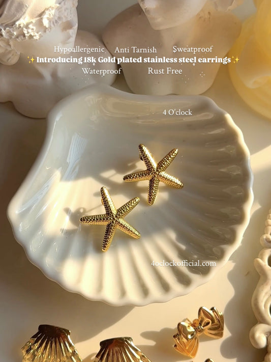 GE05: Stainless Steel Earrings: Starfish