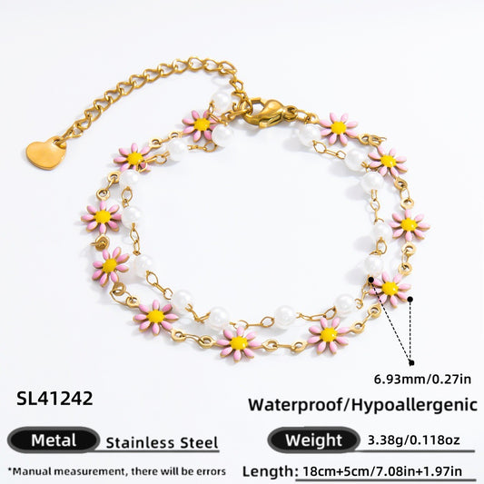 BN50: 18K Gold Plated Premium Stainless Steel Charm Bracelet