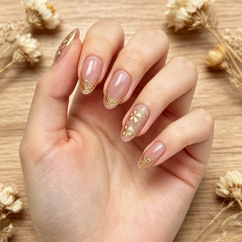 NS4: 3D Press On Nails Set. Size XS (10 pcs)