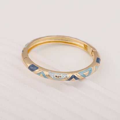 VC81: Vintage Victorian Enamel Bangles : Powder Sky
