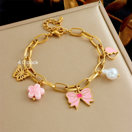 CS05: 18K Gold Plated Premium Stainless Steel Charm Bracelet