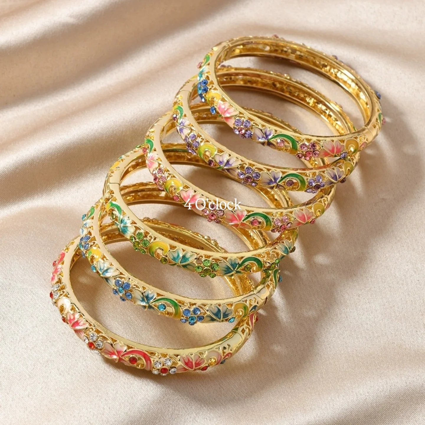 ✨🦢VC169: Vintage Victorian Enamel Bangles : Sea Breeze 🌸🕯️