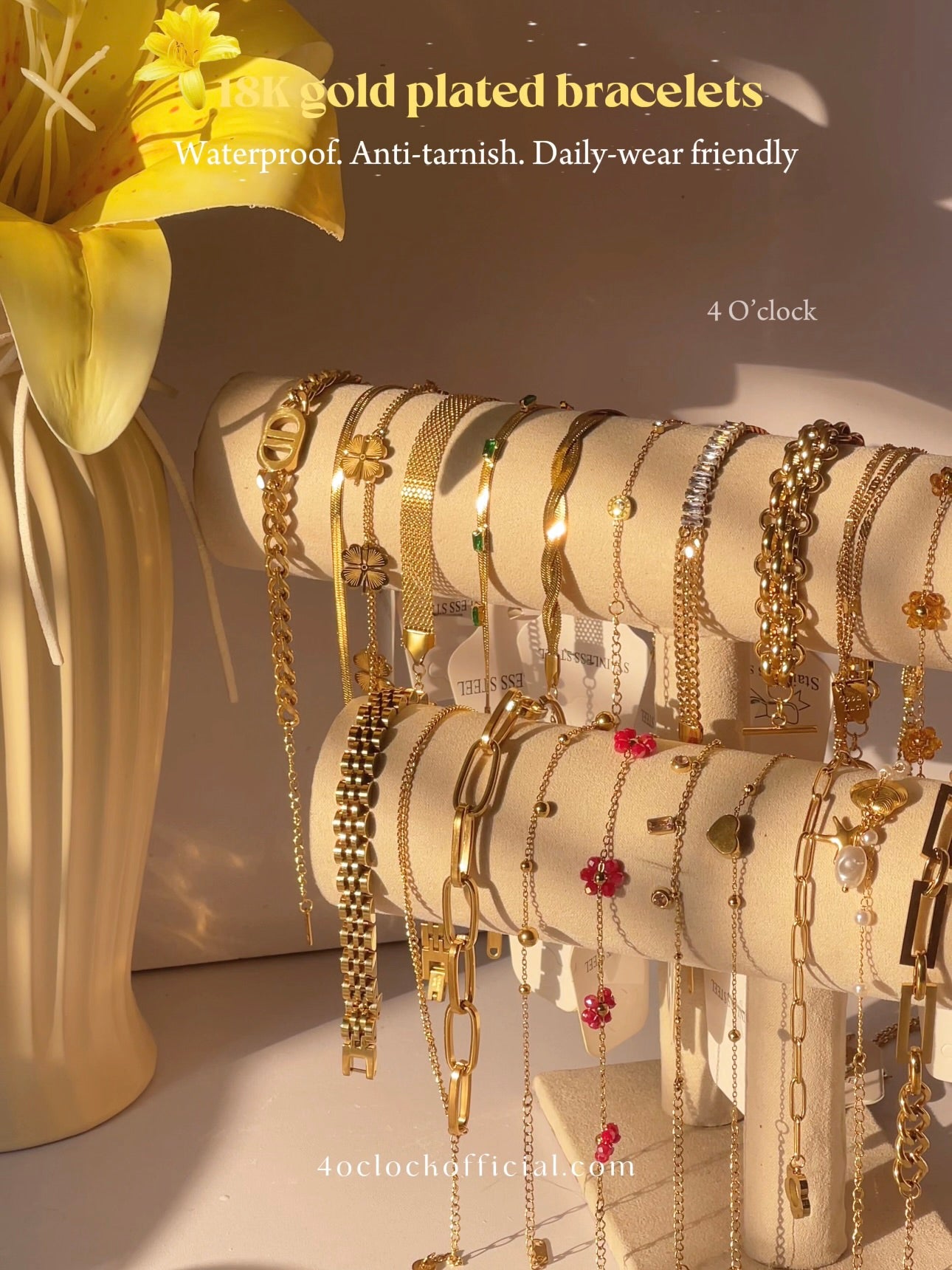 B03: 18k Gold Plated Stainless Steel Minimalist Bracelet