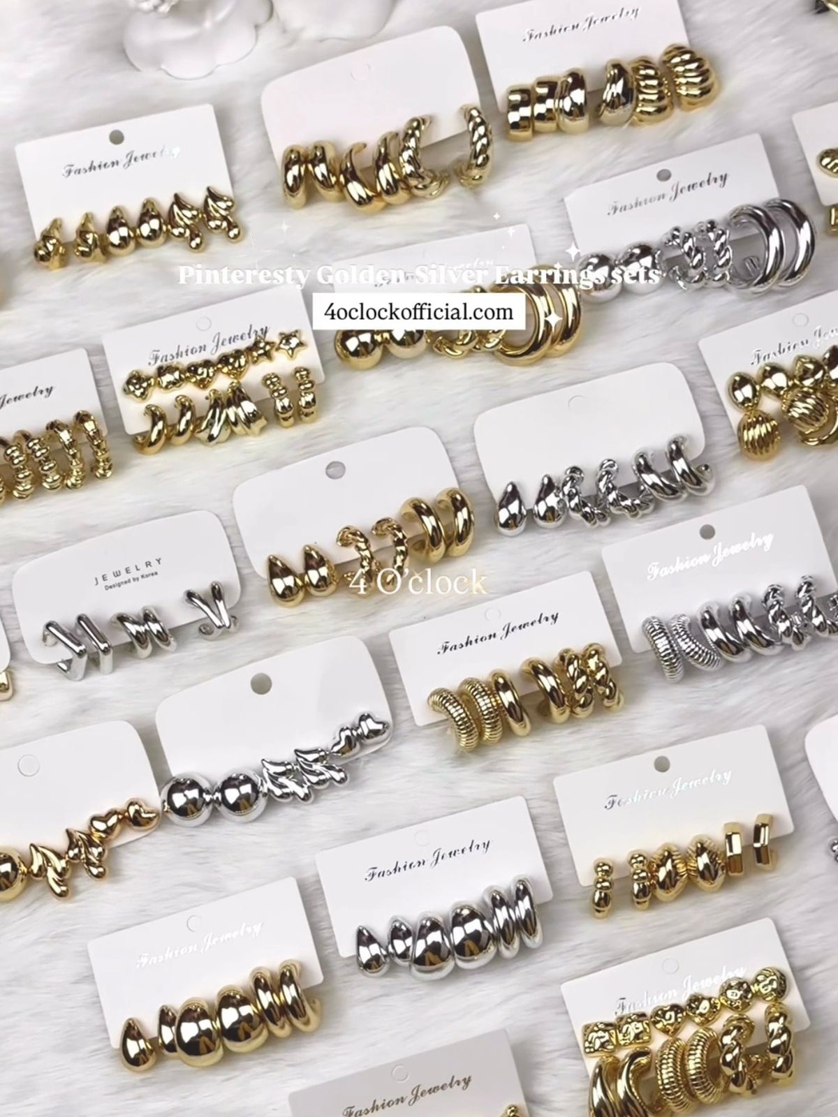 Golden Earrings sets: 12