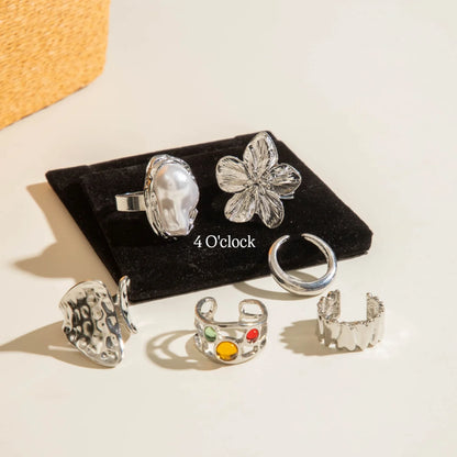 ✨RS21: Maximalistic Finger Ring Sets (Silver) - 6pcs (Full set adjustable)