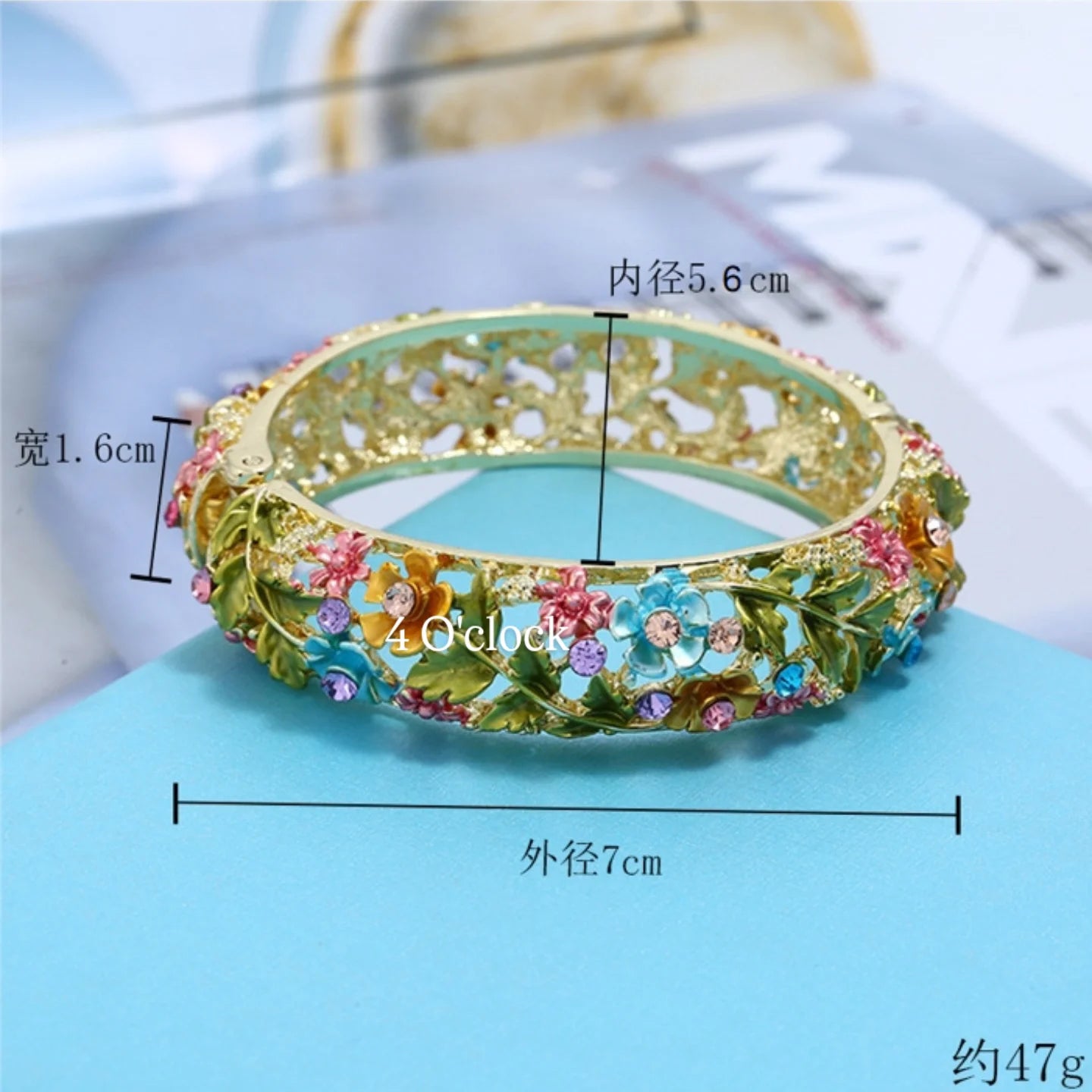 ✨🦢VC207: Vintage Victorian Enamel Bangles : Prism Petals 🌸🕯️