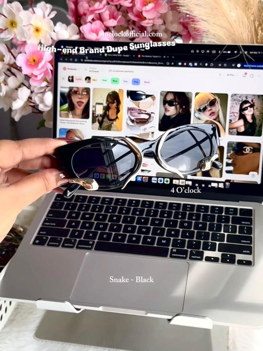 S23: Pinteresty Snake sunglasses - Black (with box)