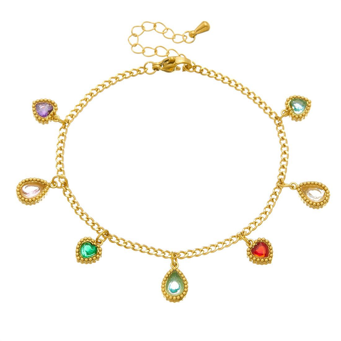 BN20: 18K Gold Plated Premium Stainless Steel Charm Bracelet