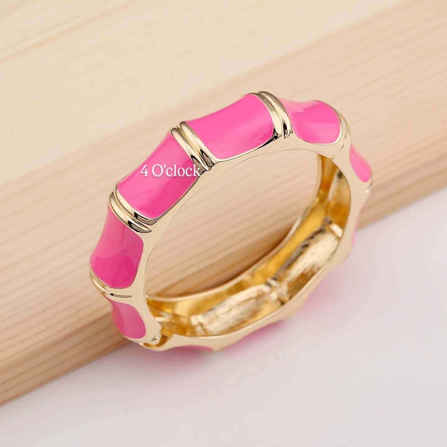 VC72: Vintage Victorian Enamel Bangles : Blush Rose