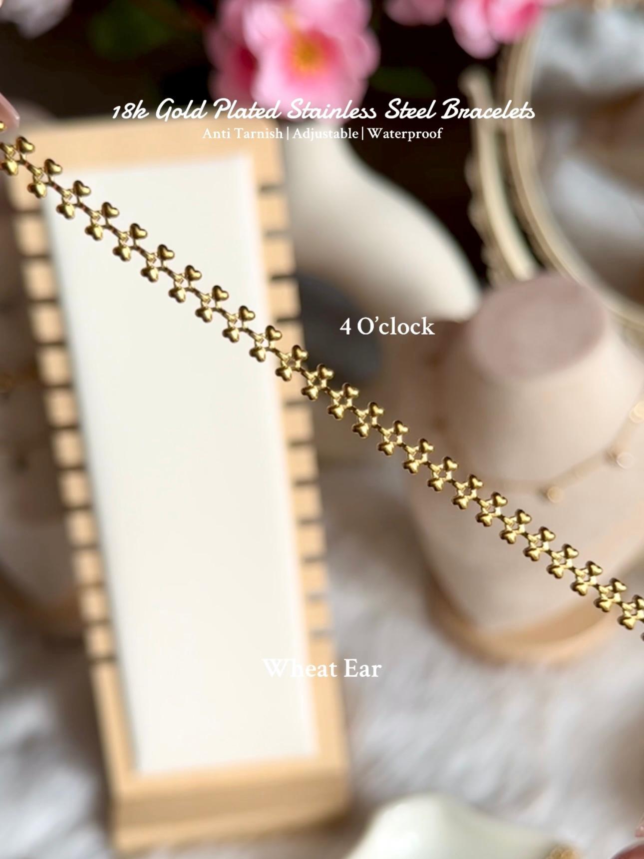 B15⚜️18k Gold Plated Stainless Steel Bracelet: Wheat Ear✨