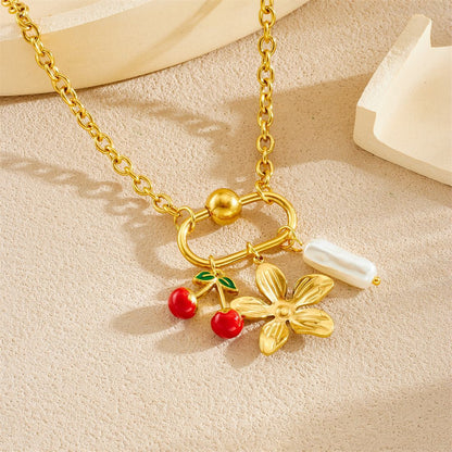 CN45: 18K Gold Plated Premium Stainless Steel Charm Necklace
