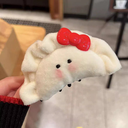 Fluffy Bow Dumpling Hairclaw