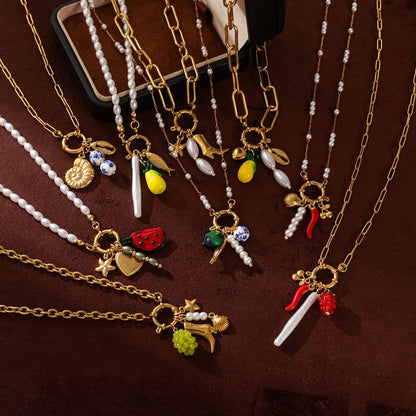 CN60: 18K Gold Plated Premium Stainless Steel Charm Necklace
