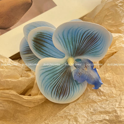 Artificial Orchid Hair Claw: Blue